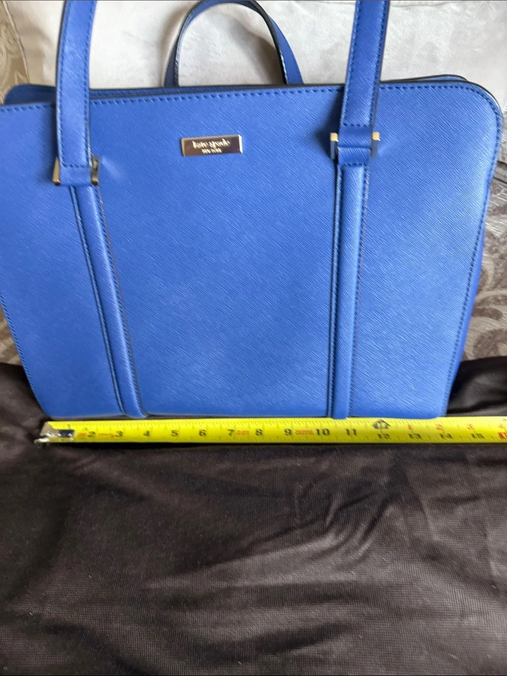 kate spade Blue Saffiano Laptop Tote